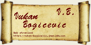 Vukan Bogičević vizit kartica